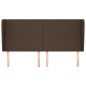 Testiera ad Orecchio Marrone 203x23x118/128 cm in Similpelle Testiera ad Orecchio Marrone 203x23x118/128 cm in Similpelle