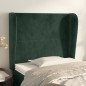 Testiera ad Orecchio Verde Scuro 93x23x118/128 cm in Velluto Testiera ad Orecchio Verde Scuro 93x23x118/128 cm in Velluto