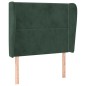 Testiera ad Orecchio Verde Scuro 93x23x118/128 cm in Velluto Testiera ad Orecchio Verde Scuro 93x23x118/128 cm in Velluto