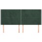 Testiera ad Orecchio Verde Scuro 183x16x118/128 cm in Velluto