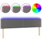 Testiera a LED Grigio 180x5x78/88 cm in Similpelle Testiera a LED Grigio 180x5x78/88 cm in Similpelle
