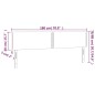 Testiera a LED Grigio 180x5x78/88 cm in Similpelle Testiera a LED Grigio 180x5x78/88 cm in Similpelle