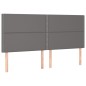 Testiera a LED Grigio 180x5x118/128cm in Similpelle Testiera a LED Grigio 180x5x118/128cm in Similpelle