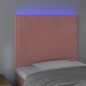 Testiera a LED Rosa 90x5x118/128 cm in Velluto Testiera a LED Rosa 90x5x118/128 cm in Velluto