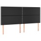 Testiera a LED Nera 180x5x118/128 cm in Similpelle Testiera a LED Nera 180x5x118/128 cm in Similpelle