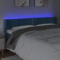 Testiera a LED Blu Scuro 183x16x78/88 cm in Velluto Testiera a LED Blu Scuro 183x16x78/88 cm in Velluto