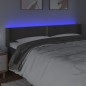 Testiera a LED Grigio Scuro 183x16x78/88 cm in Velluto Testiera a LED Grigio Scuro 183x16x78/88 cm in Velluto