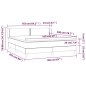 vidaXL Giroletto a Molle con Materasso Grigio 160x200 cm in Similpelle