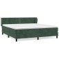 vidaXL Giroletto a Molle con Materasso Verde Scuro 180x200 cm Velluto