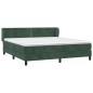 vidaXL Giroletto a Molle con Materasso Verde Scuro 180x200 cm Velluto