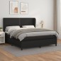 vidaXL Giroletto a Molle con Materasso Nero 180x200 cm in Similpelle