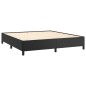 vidaXL Giroletto a Molle con Materasso Nero 180x200 cm in Similpelle