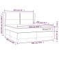 vidaXL Giroletto a Molle con Materasso Blu Scuro 180x200 cm in Velluto