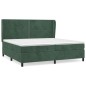 vidaXL Giroletto a Molle con Materasso Verde Scuro 200x200 cm Velluto