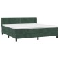 vidaXL Giroletto a Molle con Materasso Verde Scuro 180x200 cm Velluto
