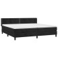 vidaXL Giroletto a Molle con Materasso Nero 200x200 cm in Velluto