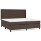 Giroletto a Molle con Materasso Marrone 200x200cm in Similpelle