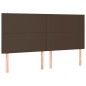 Giroletto a Molle con Materasso Marrone 200x200cm in Similpelle