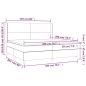 Giroletto a Molle con Materasso Marrone 200x200cm in Similpelle