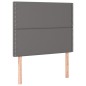 vidaXL Giroletto a Molle con Materasso Grgio 90x200 cm in Similpelle