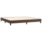 Giroletto Molle con Materasso e LED Marrone 200x200 cm Giroletto Molle con Materasso e LED Marrone 200x200 cm