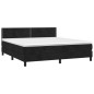 vidaXL Letto a Molle con Materasso e LED Nero 180x200 cm in Velluto vidaXL Letto a Molle con Materasso e LED Nero 180x200 cm in Velluto