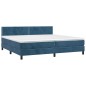 vidaXL Letto a Molle con Materasso e LED Blu Scuro 200x200 cm vidaXL Letto a Molle con Materasso e LED Blu Scuro 200x200 cm