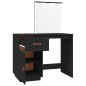 Toeletta con LED Nera 95x50x133,5 cm in Legno Massello di Pino Toeletta con LED Nera 95x50x133,5 cm in Legno Massello di Pino