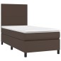 Giroletto Molle con Materasso e LED Marrone 100x200 cm Giroletto Molle con Materasso e LED Marrone 100x200 cm