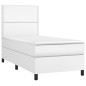 vidaXL Giroletto Molle con Materasso e LED Bianco 80x200 cm Similpelle vidaXL Giroletto Molle con Materasso e LED Bianco 80x200 cm Similpelle