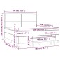 vidaXL Giroletto a Molle con Materasso Grigio Scuro 180x200 cm Velluto