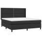 vidaXL Giroletto a Molle con Materasso e LED Nero 180x200cm Similpelle vidaXL Giroletto a Molle con Materasso e LED Nero 180x200cm Similpelle