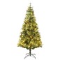Albero di Natale con LED e Pigne Verde 195 cm in PVC e PE Albero di Natale con LED e Pigne Verde 195 cm in PVC e PE
