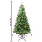 Albero di Natale con LED e Pigne Verde 195 cm in PVC e PE Albero di Natale con LED e Pigne Verde 195 cm in PVC e PE