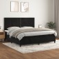 vidaXL Giroletto a Molle con Materasso Nero 200x200 cm in Velluto