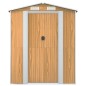 vidaXL Capanno Giardino Marrone Chiaro 192x1021x223 cm Acciaio Zincato vidaXL Capanno Giardino Marrone Chiaro 192x1021x223 cm Acciaio Zincato