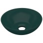 Lavandino da Bagno in Ceramica Verde Scuro Rotondo Lavandino da Bagno in Ceramica Verde Scuro Rotondo