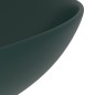 Lavandino da Bagno in Ceramica Verde Scuro Rotondo Lavandino da Bagno in Ceramica Verde Scuro Rotondo