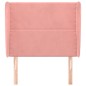 Testiera ad Orecchio Rosa 93x23x118/128 cm in Velluto Testiera ad Orecchio Rosa 93x23x118/128 cm in Velluto