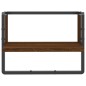 Mensola a Parete con Asta Rovere Marrone 40x25x30 cm