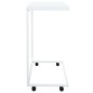 Tavolino con Ruote Bianco 55x35x70 cm in Legno Multistrato Tavolino con Ruote Bianco 55x35x70 cm in Legno Multistrato