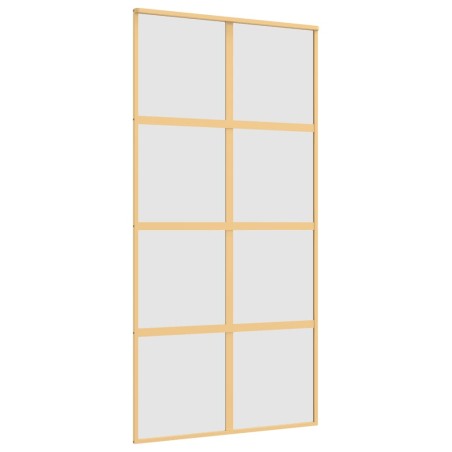 Porta Scorrevole Oro 102,5x205 Vetro Smerigliato ESG Alluminio