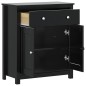 Mobile da Bagno BERG Nero 69,5x34x80 cm Legno Massello di Pino Mobile da Bagno BERG Nero 69,5x34x80 cm Legno Massello di Pino
