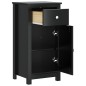 Mobile da Bagno BERG Nero 40x34x80 cm in Legno Massello di Pino Mobile da Bagno BERG Nero 40x34x80 cm in Legno Massello di Pino
