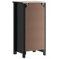 Mobile da Bagno BERG Nero 40x34x80 cm in Legno Massello di Pino Mobile da Bagno BERG Nero 40x34x80 cm in Legno Massello di Pino