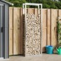 Portalegna 80x28x222 cm in Acciaio Inossidabile Portalegna 80x28x222 cm in Acciaio Inossidabile