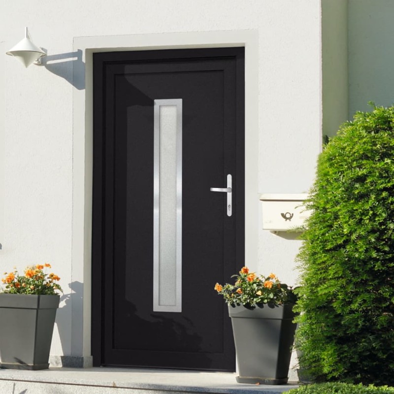 Porta Ingresso Antracite 98x190 cm in PVC Porta Ingresso Antracite 98x190 cm in PVC
