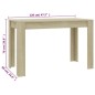 vidaXL Tavolo da Pranzo Rovere Sonoma 120x60x76cm in Legno Multistrato vidaXL Tavolo da Pranzo Rovere Sonoma 120x60x76cm in Legno Multistrato