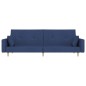 Divano Letto a 2 Posti con 2 Cuscini Blu in Tessuto Divano Letto a 2 Posti con 2 Cuscini Blu in Tessuto