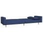 Divano Letto a 2 Posti con 2 Cuscini Blu in Tessuto Divano Letto a 2 Posti con 2 Cuscini Blu in Tessuto